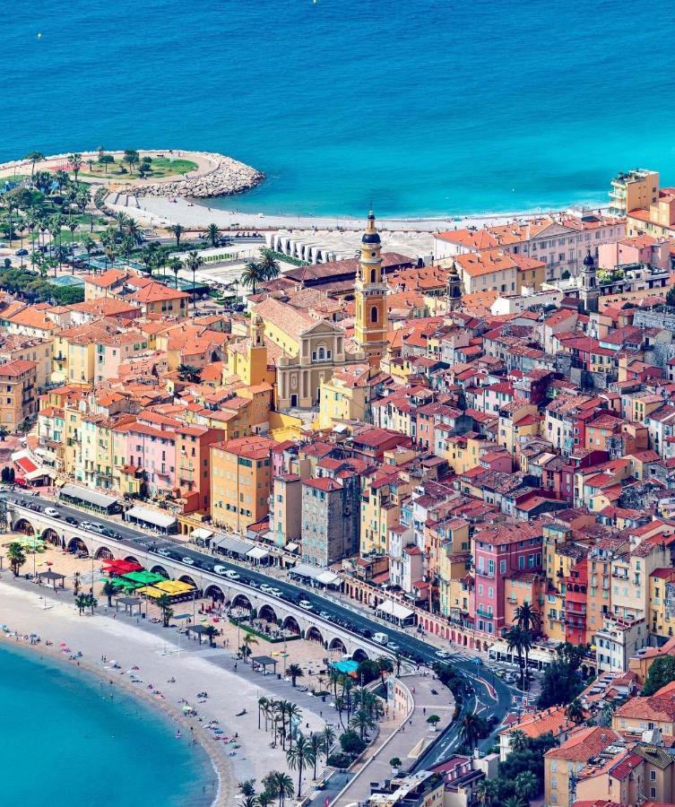 Magnifique Duplex Vue Mer Menton Bagian luar foto